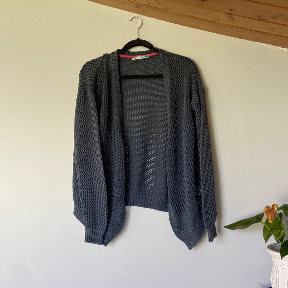 Size medium oversized woven cardigan